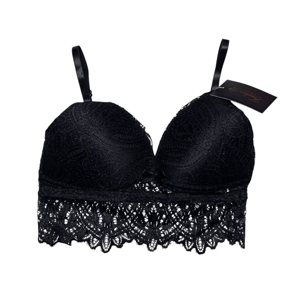 Frederick's of Hollywood Finley Lace Bralette Black Size Small